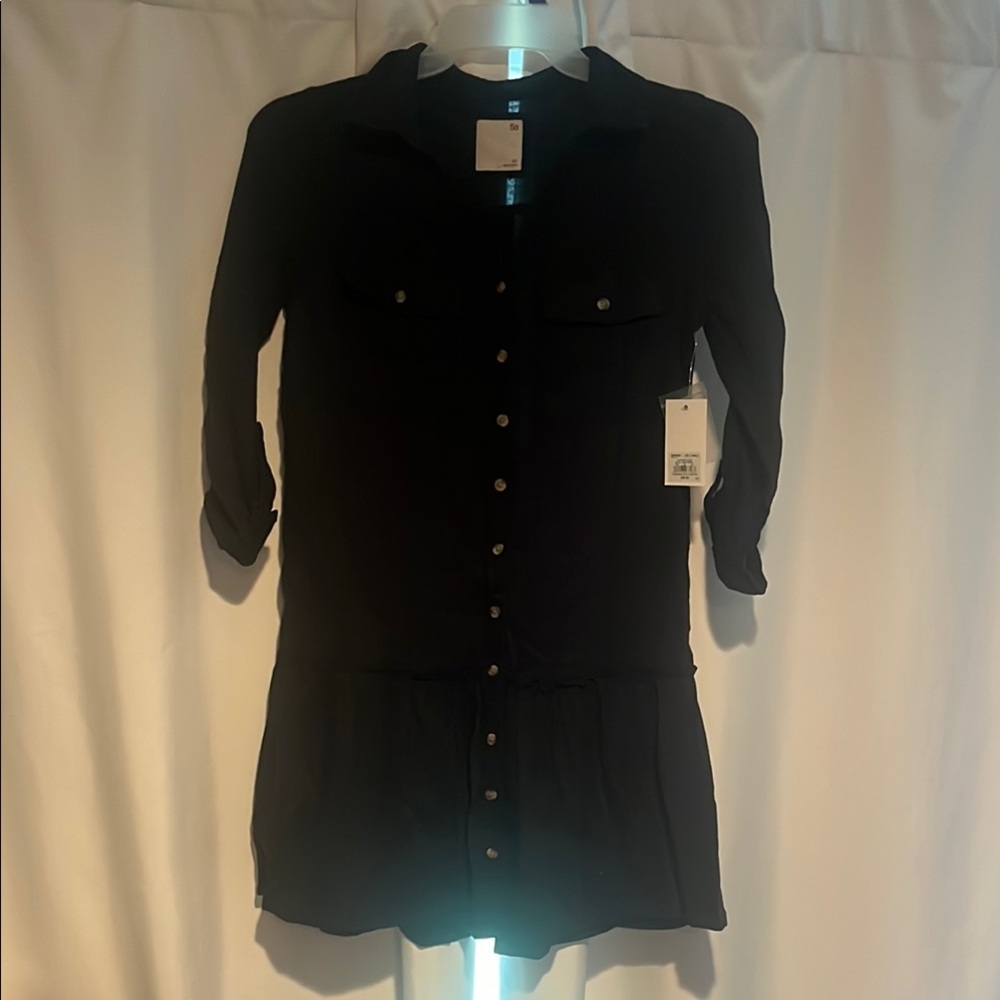 Black Button-Up Dress